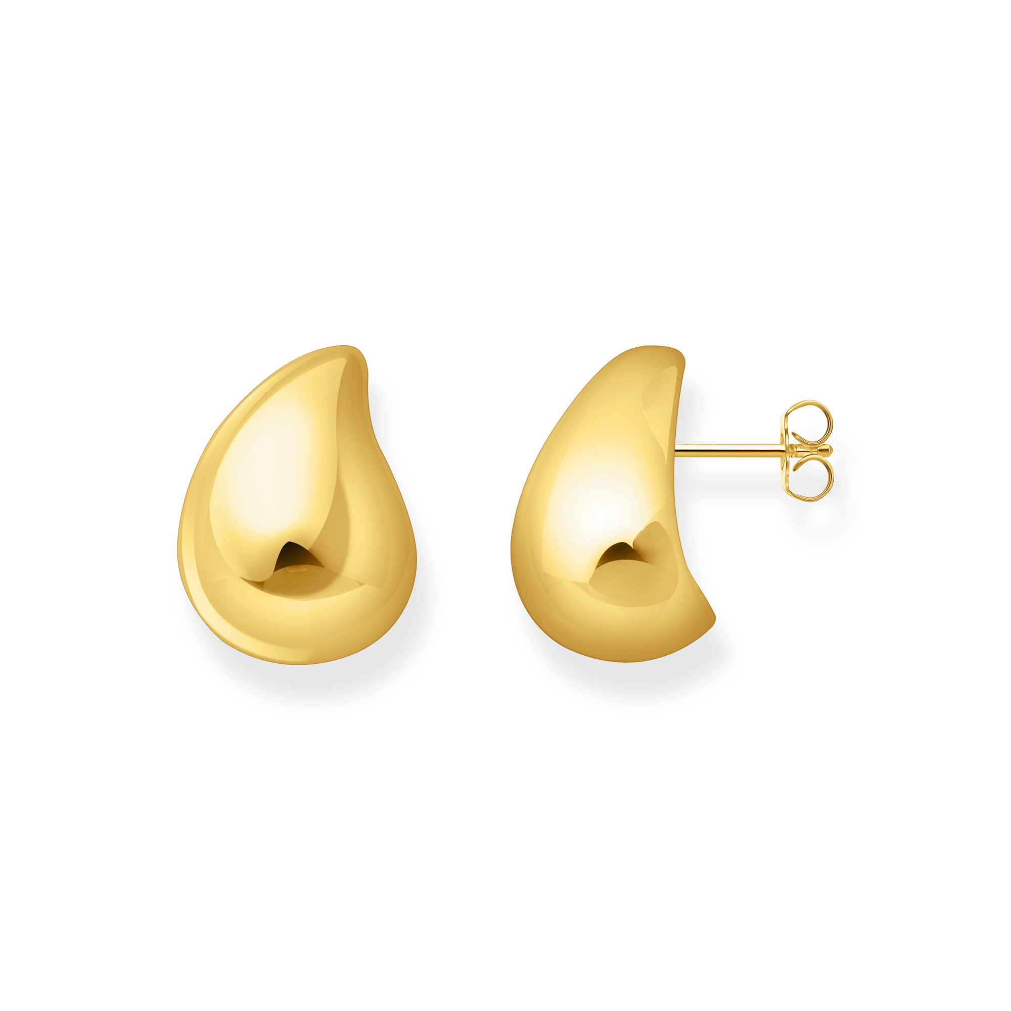Thomas Sabo Ohrringe in organischer Tropfenform vergoldet gelbgoldfarben H2299-413-39