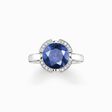 Solitaire ring signature line dark blue pav&eacute; from the  collection in the THOMAS SABO online store