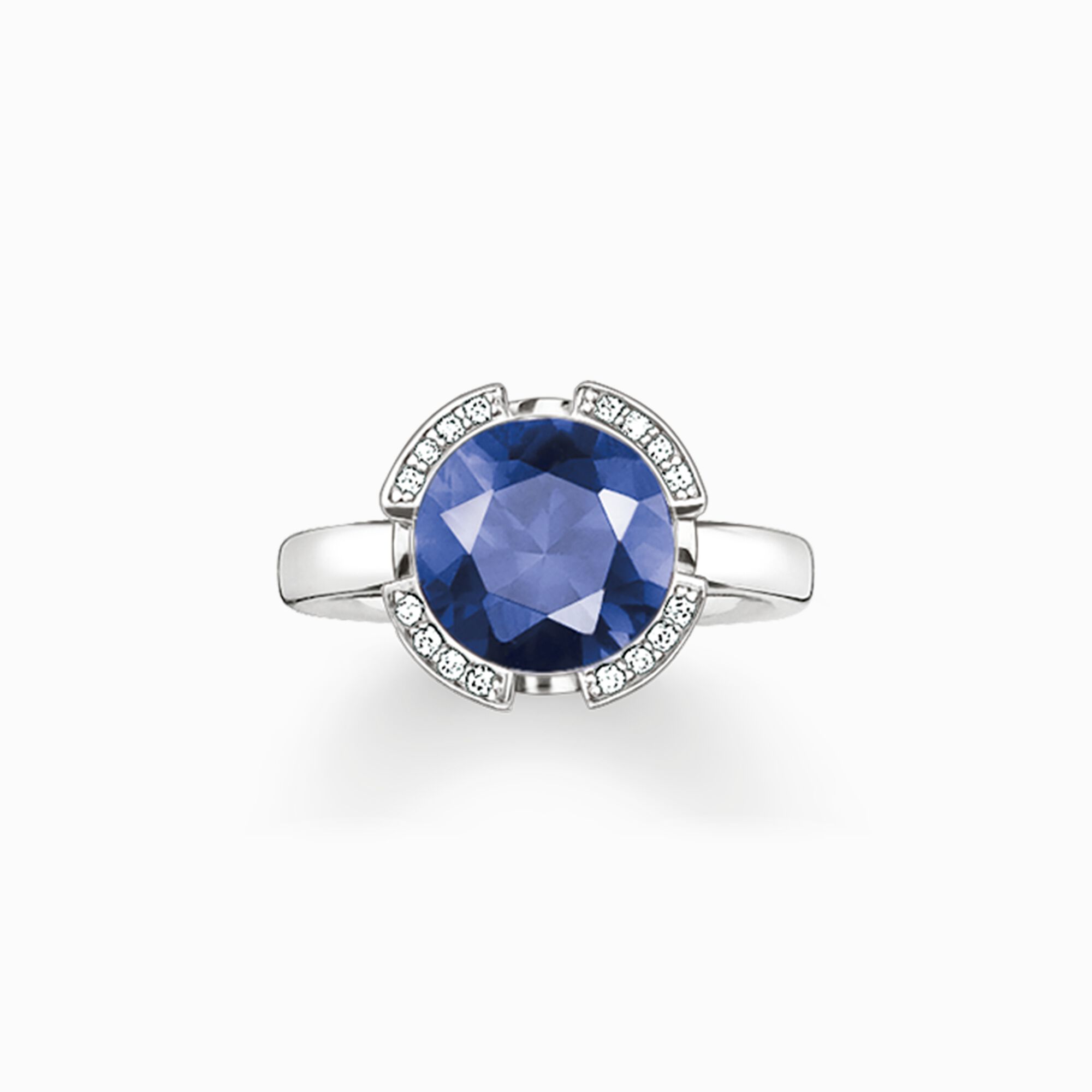 Solitaire ring signature line dark blue pav&eacute; from the  collection in the THOMAS SABO online store