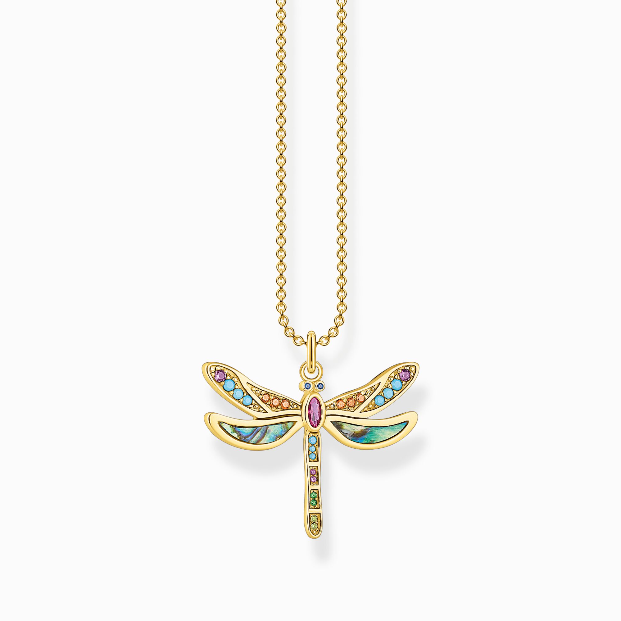 Dragonfly Necklace On Rope Chain
