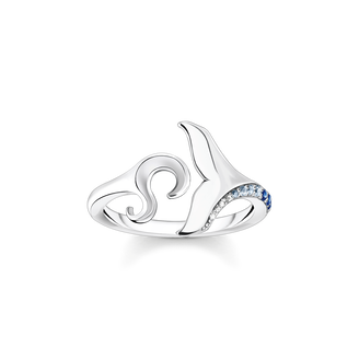 – stylised SABO 3D-effect Ear climber: THOMAS dolphins, Silver,