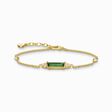 Bracelet with green and white stones gold plated from the  collection in the THOMAS SABO online store