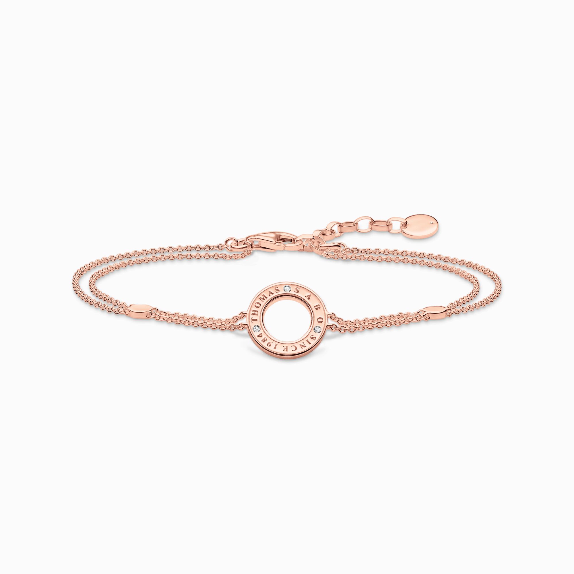 Bracelet cercle avec pierres blanches plaqu&eacute; or rose de la collection  dans la boutique en ligne de THOMAS SABO