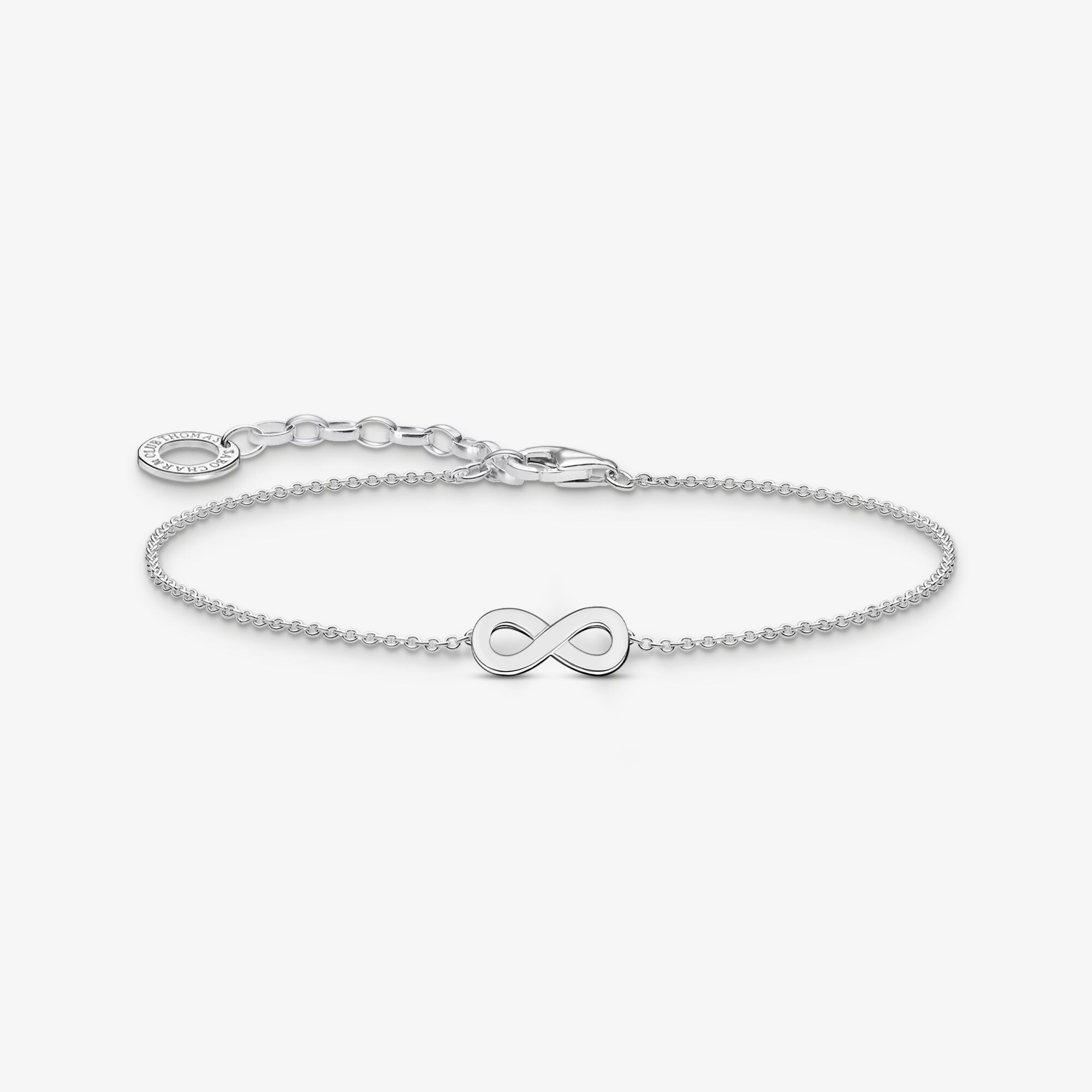 THOMAS SABO Armband mit Infinity-Anhänger Silber, Sterlingsilber, Größe: 19 cm, Damen