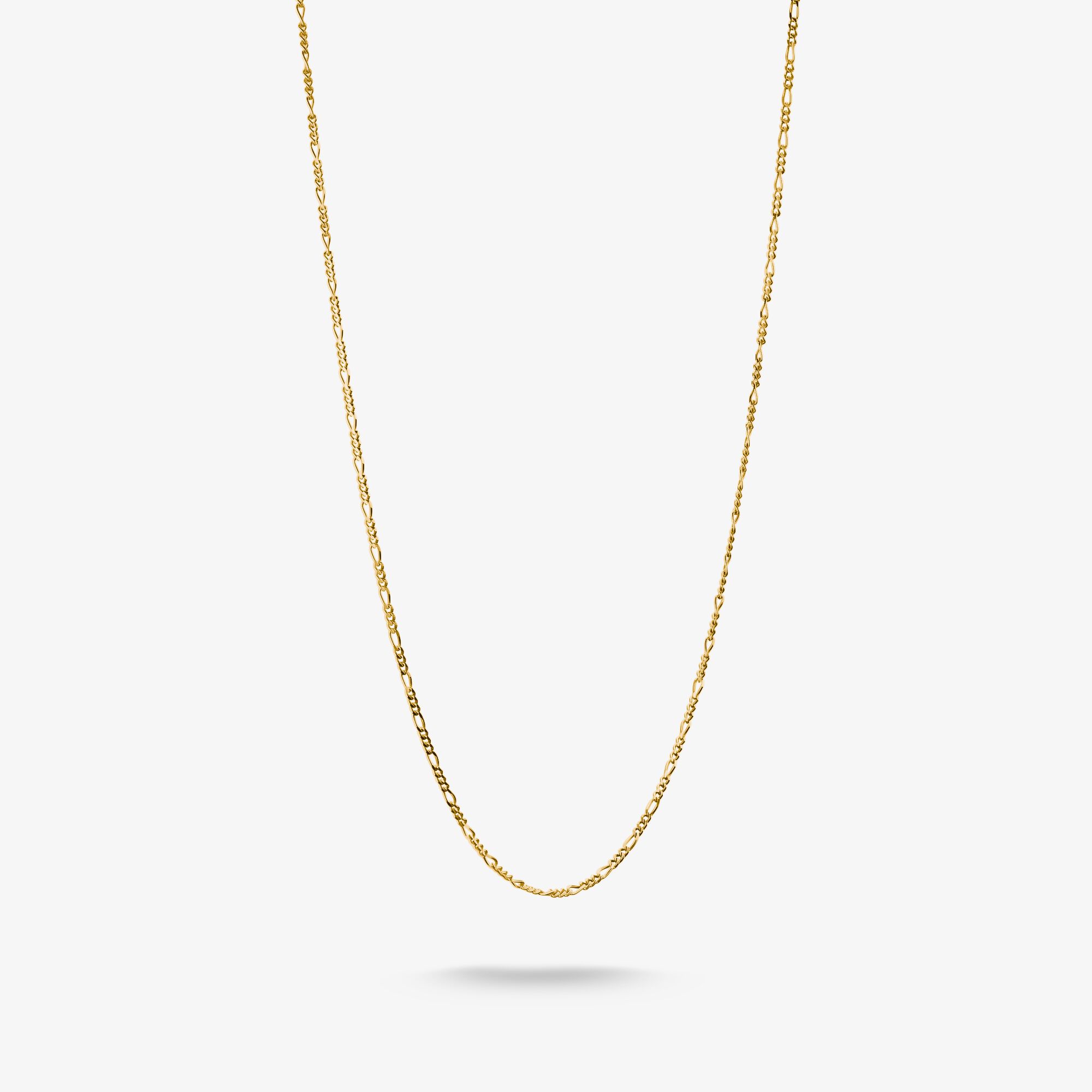 THOMAS SABO Collier Charm design Figaro plaqué or, Argent sterling doré or jaune, Taille: 45 cm, Unisex
