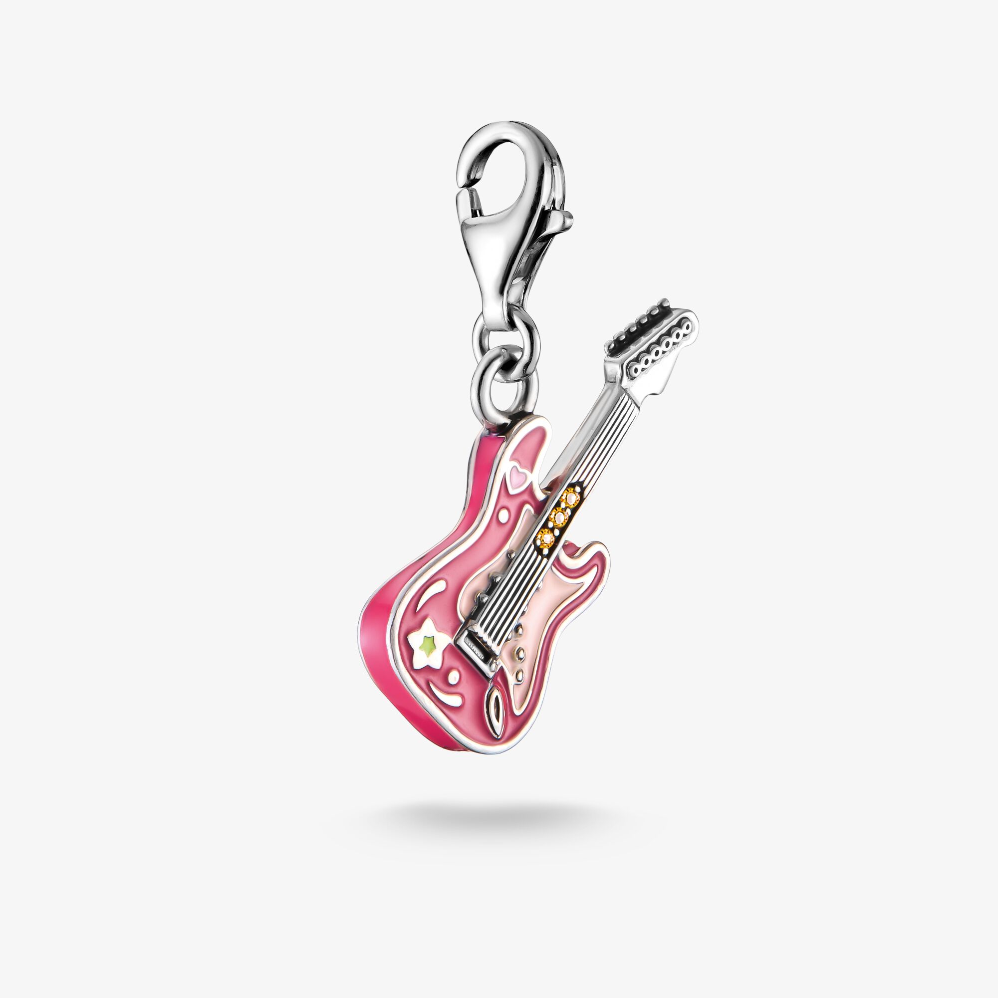 THOMAS SABO Pendentif charm guitare électrique en argent, Argent sterling, Taille: one size, femme