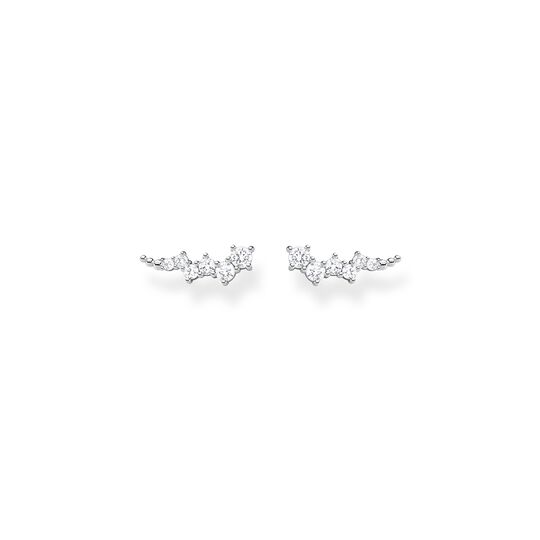 Ear climber white stones, silver from the Charming Collection collection in the THOMAS SABO online store