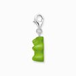 Silver charm pendant goldbears in green from the Charm Club collection in the THOMAS SABO online store