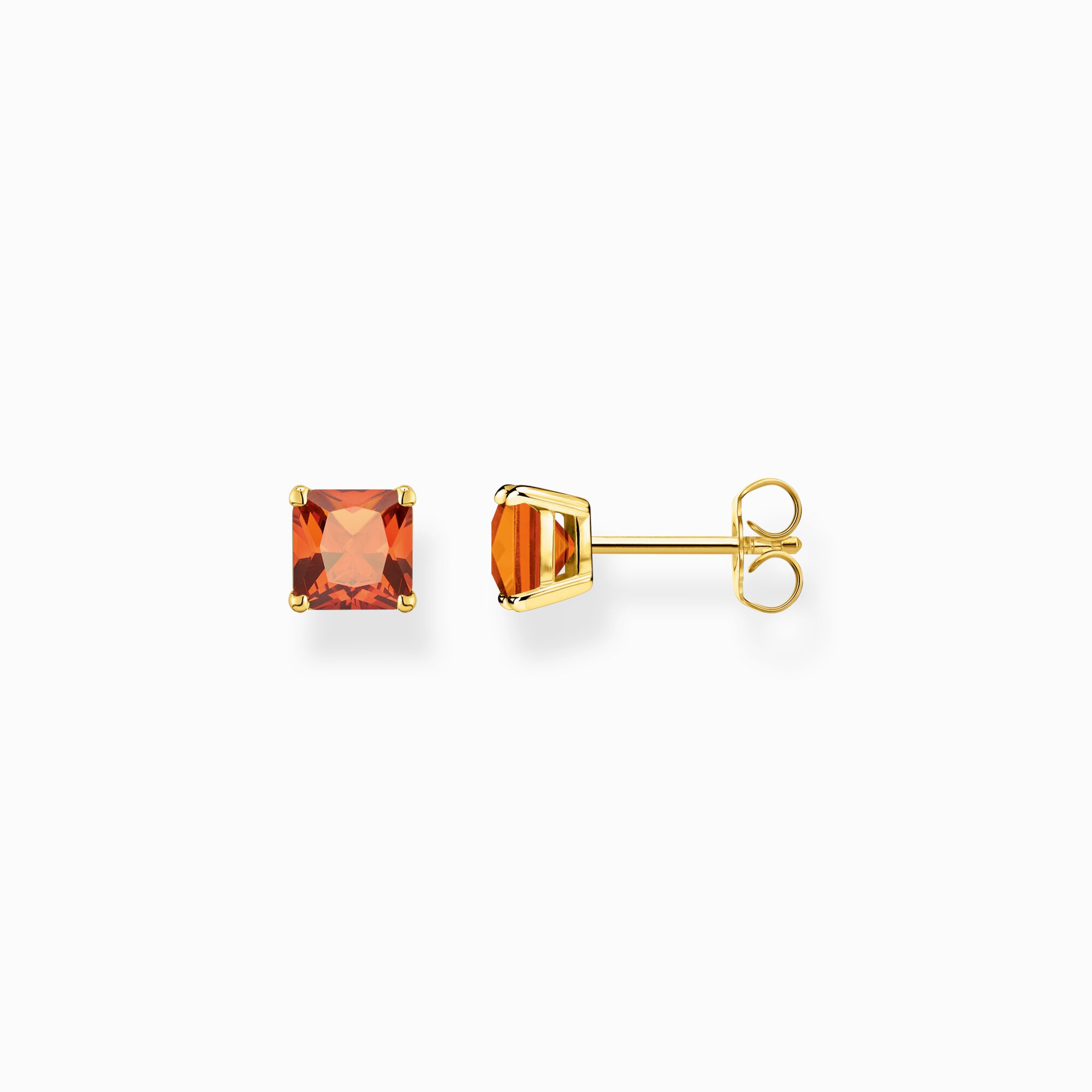 Ear studs with orange-coloured stones | THOMAS SABO