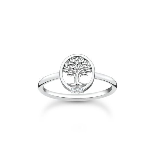 Anillo Tree of Love con piedras blancas plata de la colección Charming Collection en la tienda online de THOMAS SABO