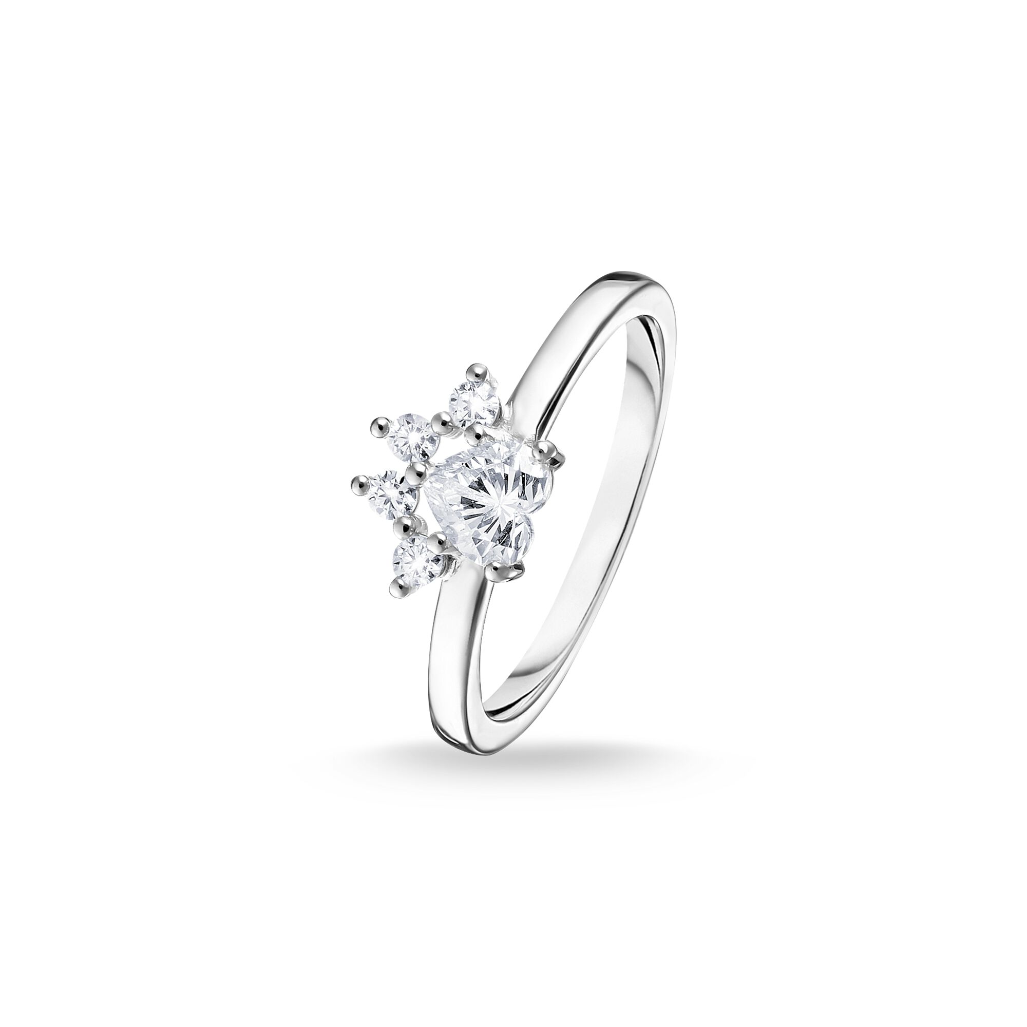 Attractive Ring Paw Cat Silver For Women Thomas Sabo