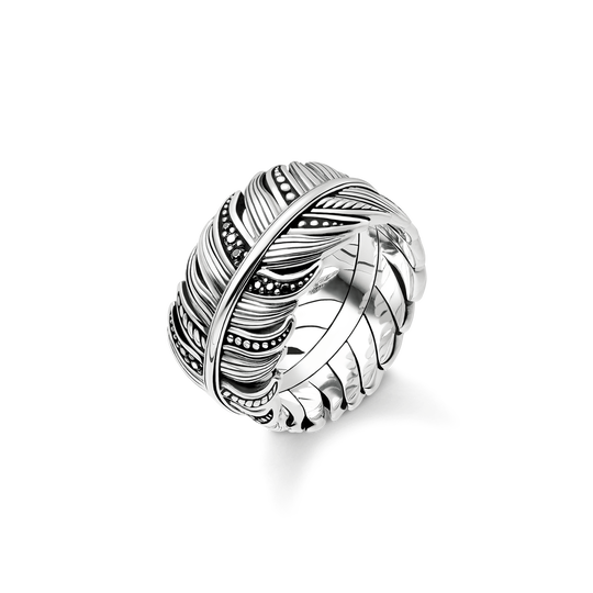 ring feather pav&eacute; from the  collection in the THOMAS SABO online store
