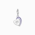 Charm pendant BEST FRIENDS with violet cold enamel silver blackened from the Charm Club collection in the THOMAS SABO online store