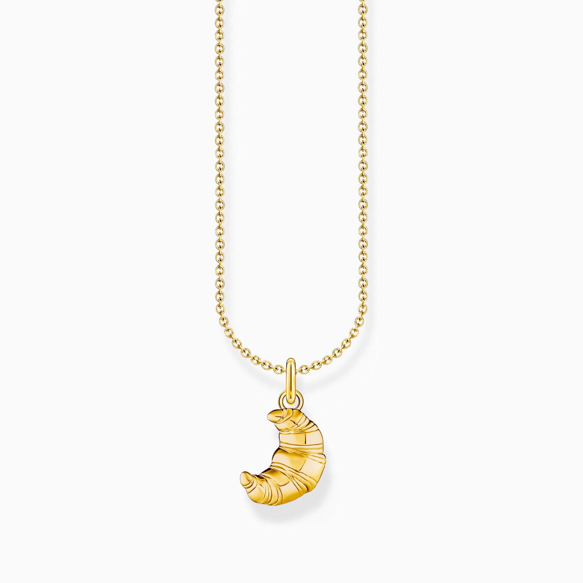 Gold-plated necklace with croissant pendant from the Charming Collection collection in the THOMAS SABO online store