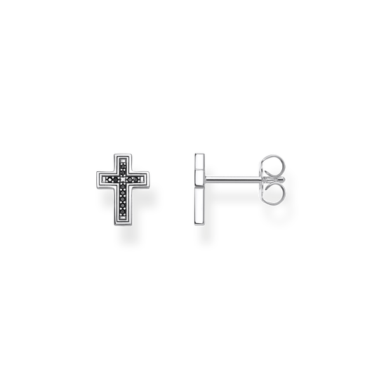 Ohrstecker Kreuz schwarz aus der  Kollektion im Online Shop von THOMAS SABO