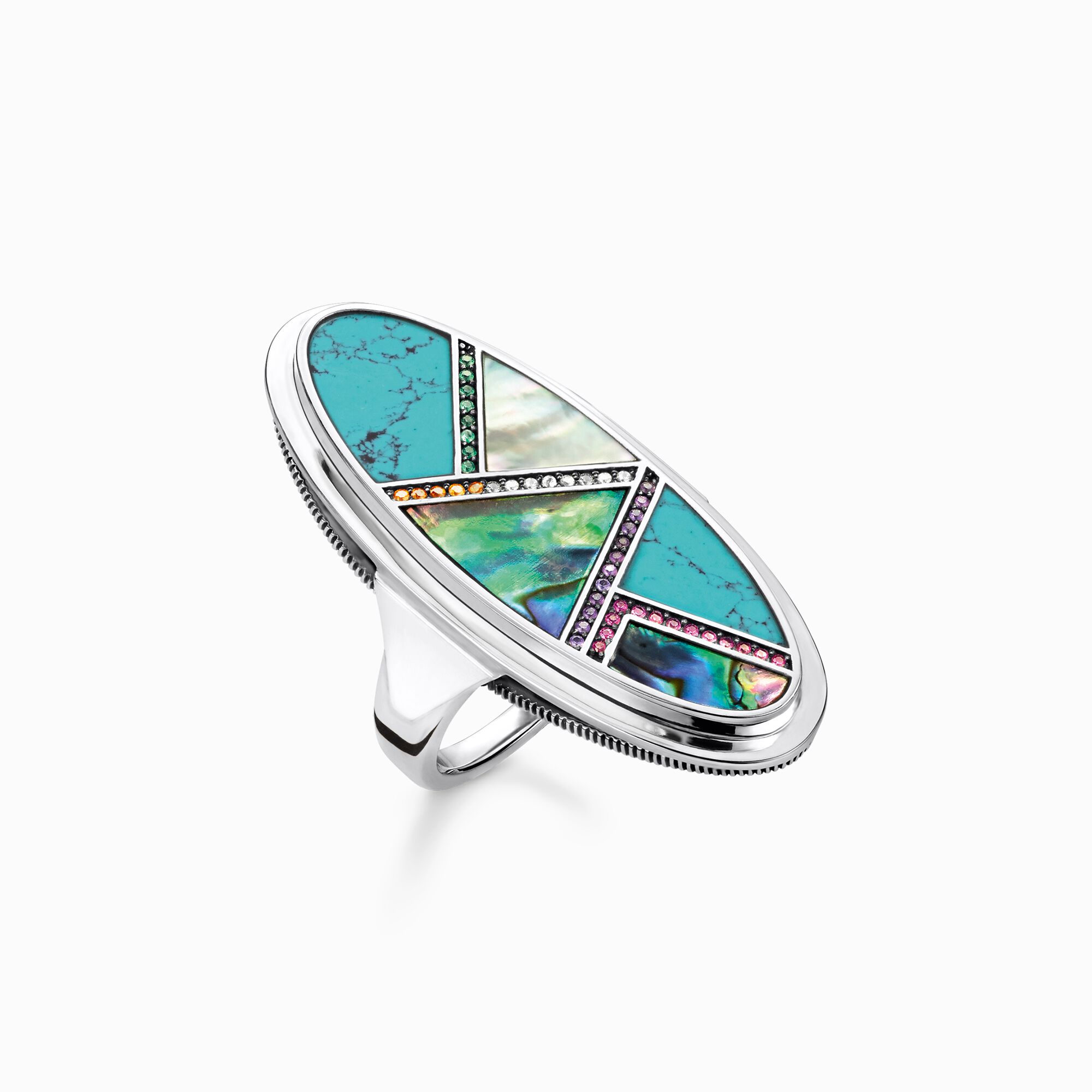 Ring turquoise, mother of pearl from the  collection in the THOMAS SABO online store
