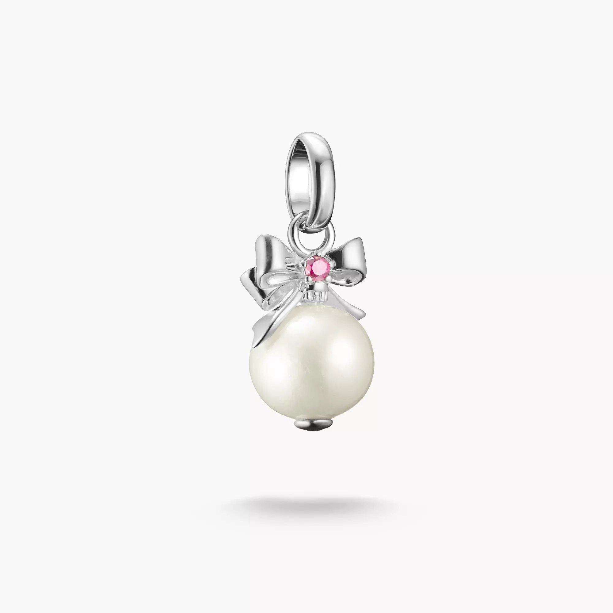 Silver Charm Pendant Pear with Bow Connect | THOMAS SABO