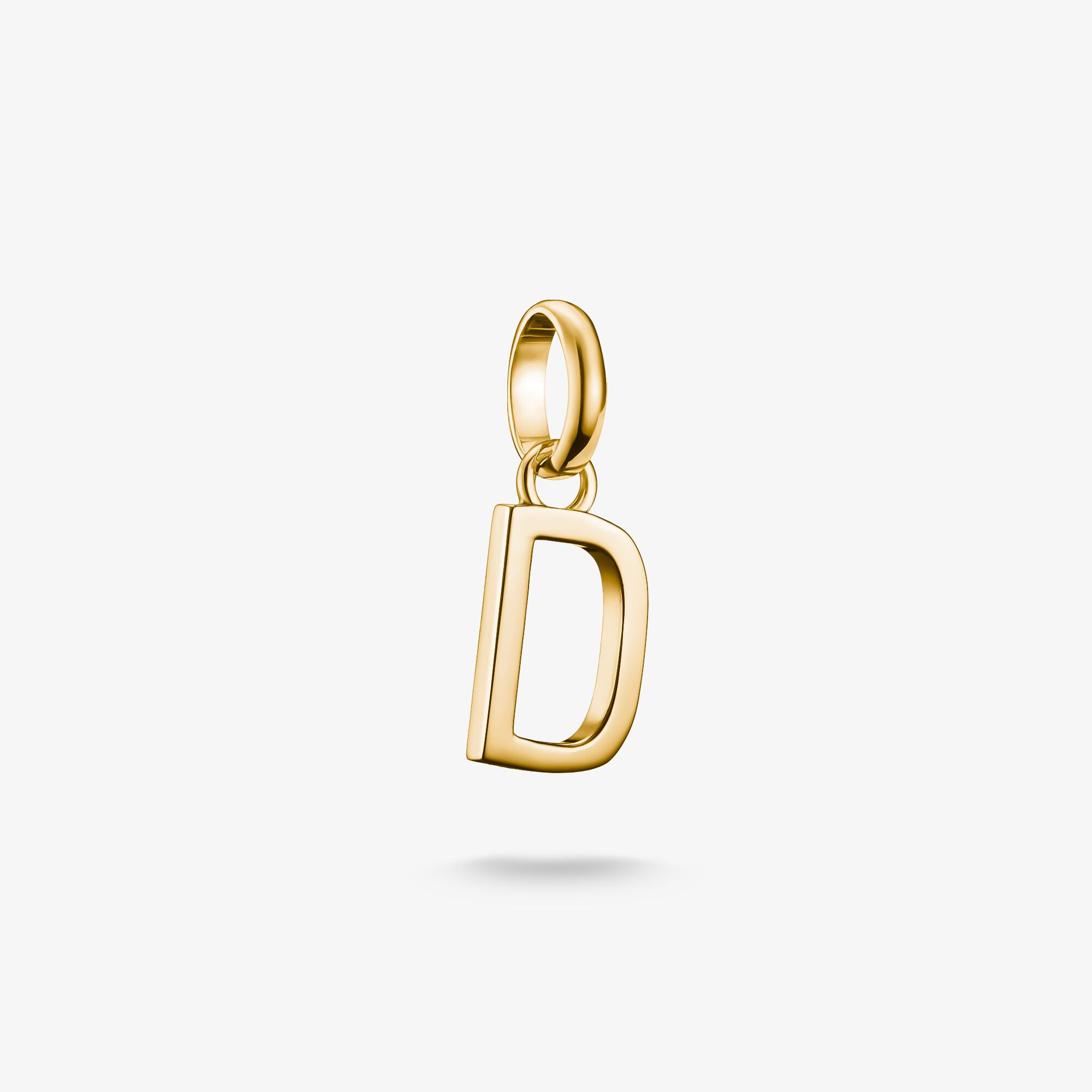 THOMAS SABO Pendentif Charm lettre D Connect plaqué or Argent sterling doré or jaune, Taille: one size, pour femme