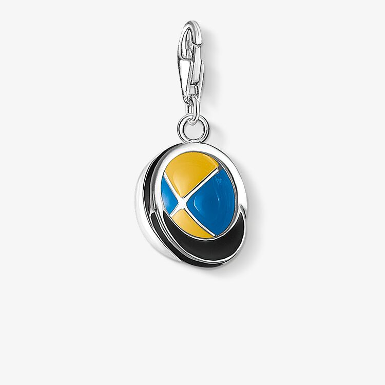 THOMAS SABO Pendentif Charm casquette d'étudiant suède Argent sterling, Taille: one size, pour femme