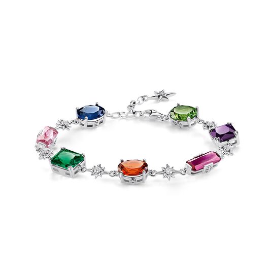Bracelet colourful stones with silver stars from the  collection in the THOMAS SABO online store