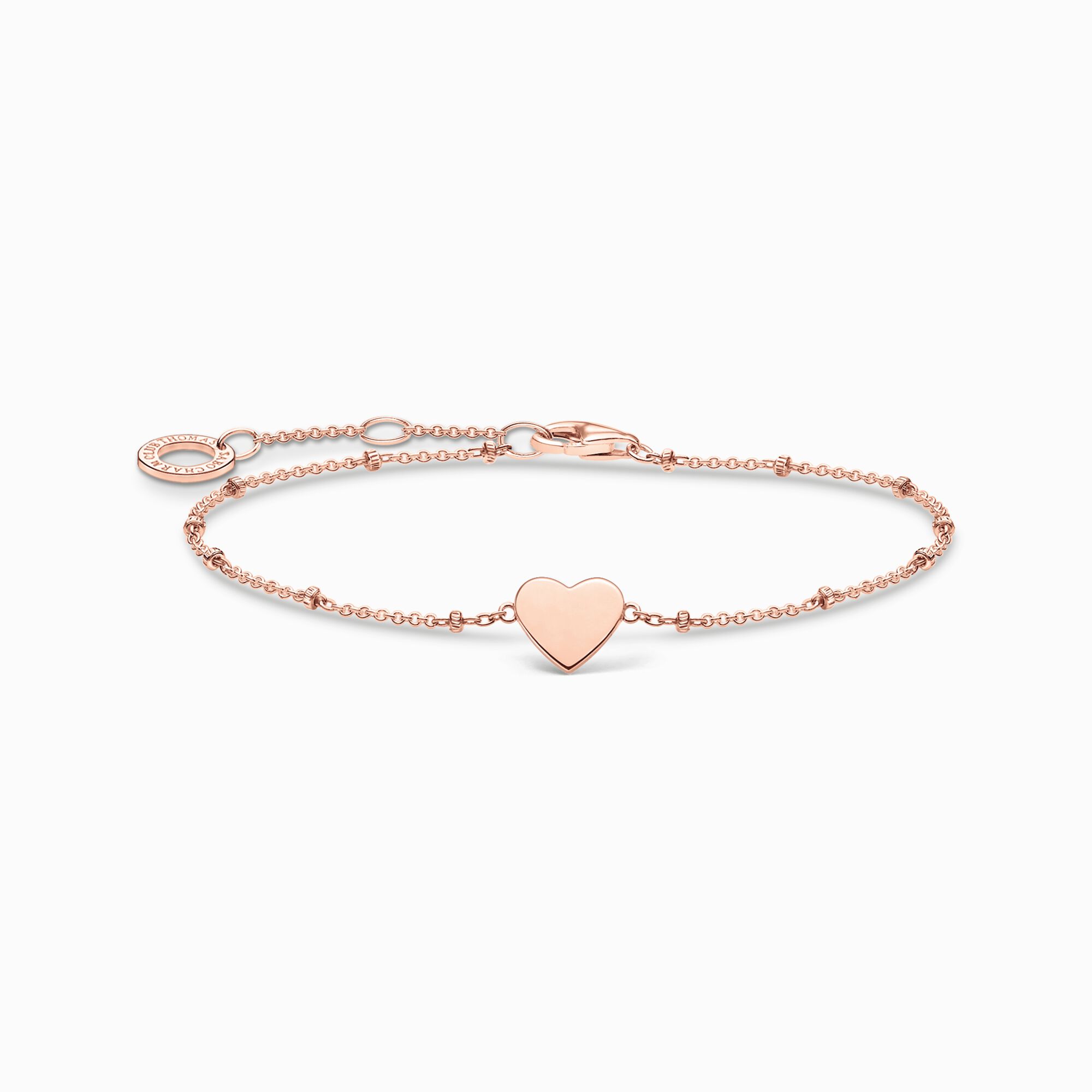 Bracelet c&oelig;ur avec perles or rose de la collection Charming Collection dans la boutique en ligne de THOMAS SABO