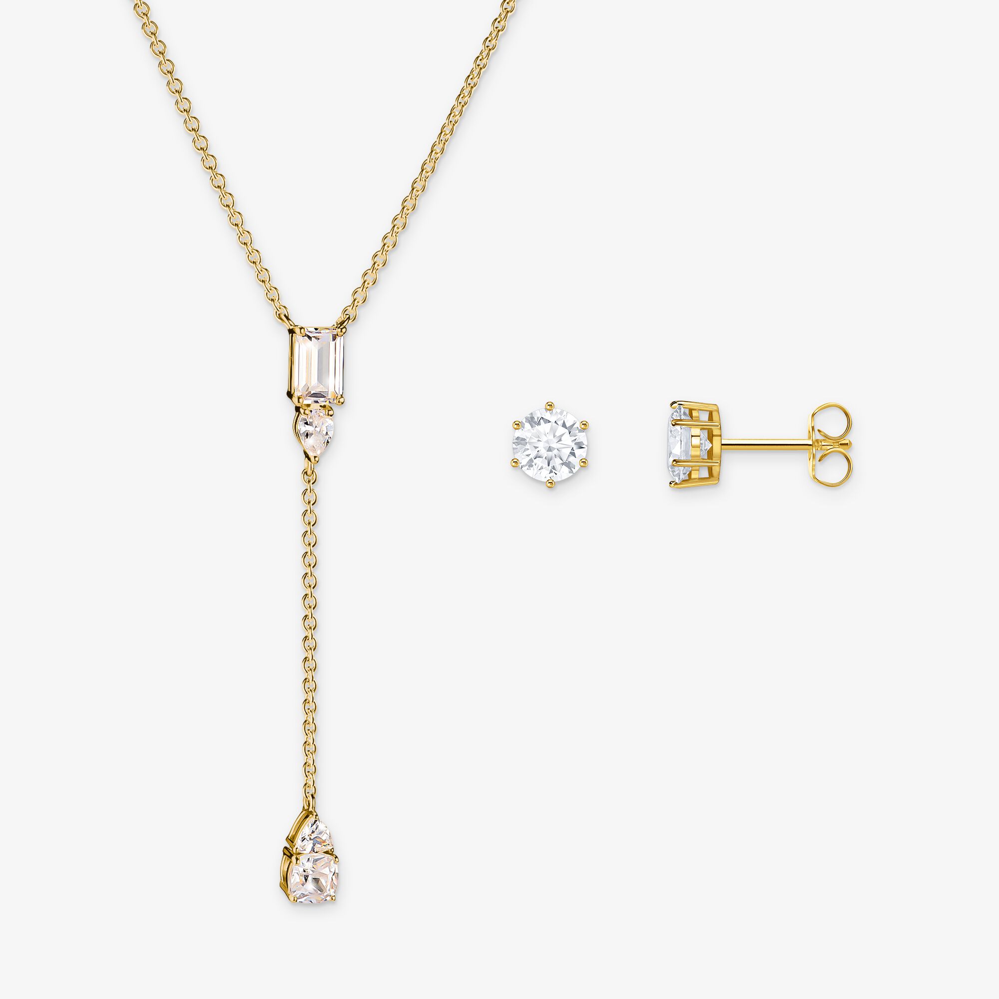 THOMAS SABO Schmuck-Set Funkelglanz vergoldet, Unisex, LOOK26-04-012