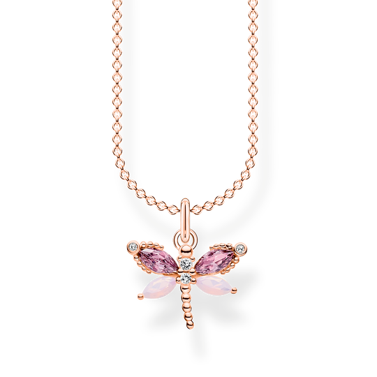 Kette Libelle mit Steine ros&eacute;gold aus der Charming Collection Kollektion im Online Shop von THOMAS SABO