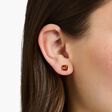 Clous d&#39;oreilles avec pierre orange plaqu&eacute; or de la collection  dans la boutique en ligne de THOMAS SABO