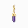Charm pendant hexagon with imitation amethyst yellow-gold plated from the Charm Club collection in the THOMAS SABO online store
