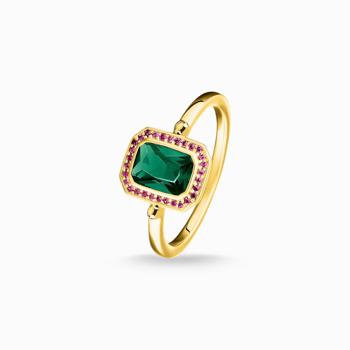 Bague Or Pierres Rouges - Poids 4,20 G - Taille 56 - Occasion