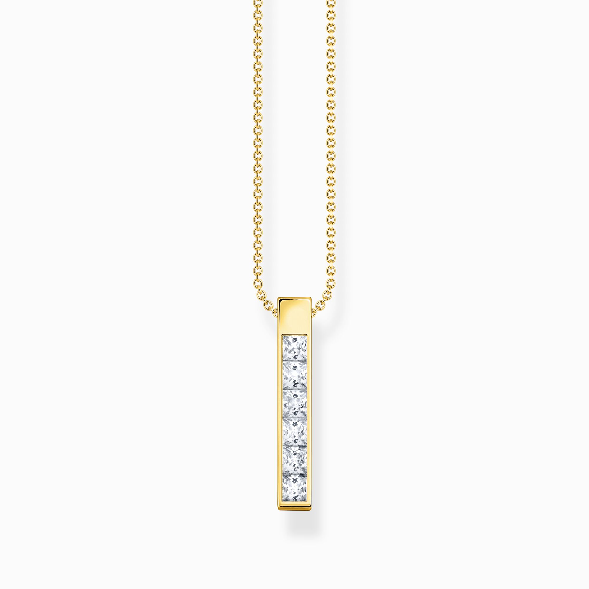 Necklace with white stones gold plated from the  collection in the THOMAS SABO online store