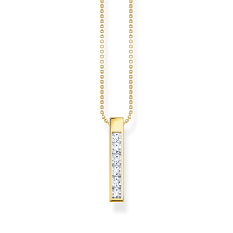 Necklace with white stones gold plated from the  collection in the THOMAS SABO online store