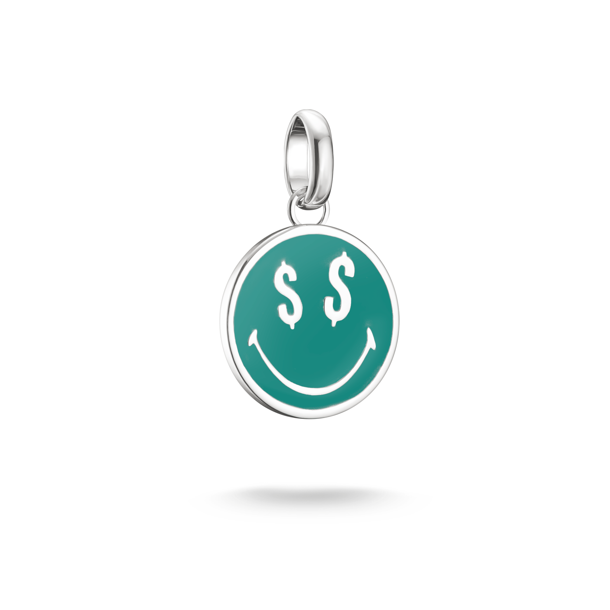Thomas Sabo SMILEYWORLD® Dollars Charm-Anhänger Connect Silber grün CC1296-664-6