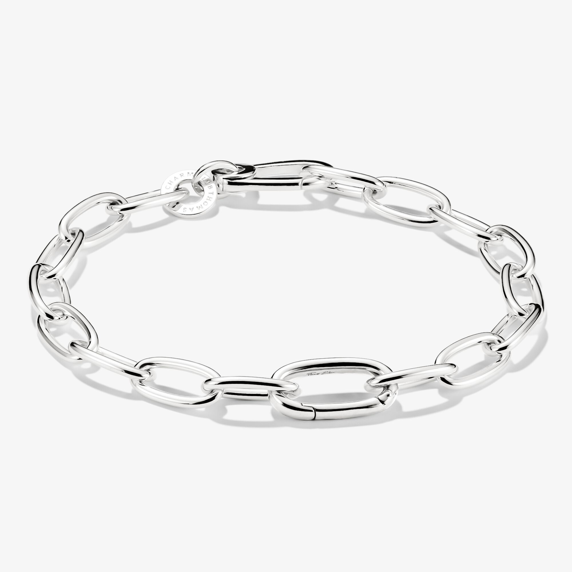 THOMAS SABO Charm-armband med en Connect-Link silver, 925 sterlingsilver, Storlek: 17 cm, för damer