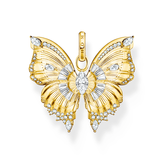 Gold-plated pendant Butterfly Paradise with stones from the  collection in the THOMAS SABO online store