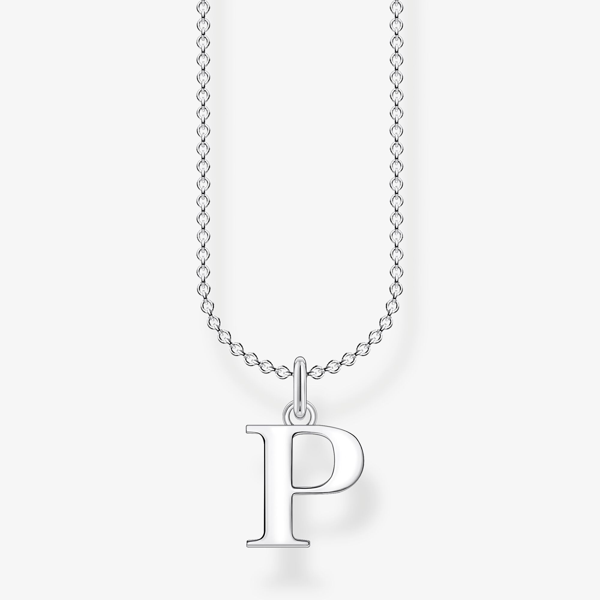THOMAS SABO Kette Buchstabe P, Sterlingsilber, Größe: 45 cm, Damen