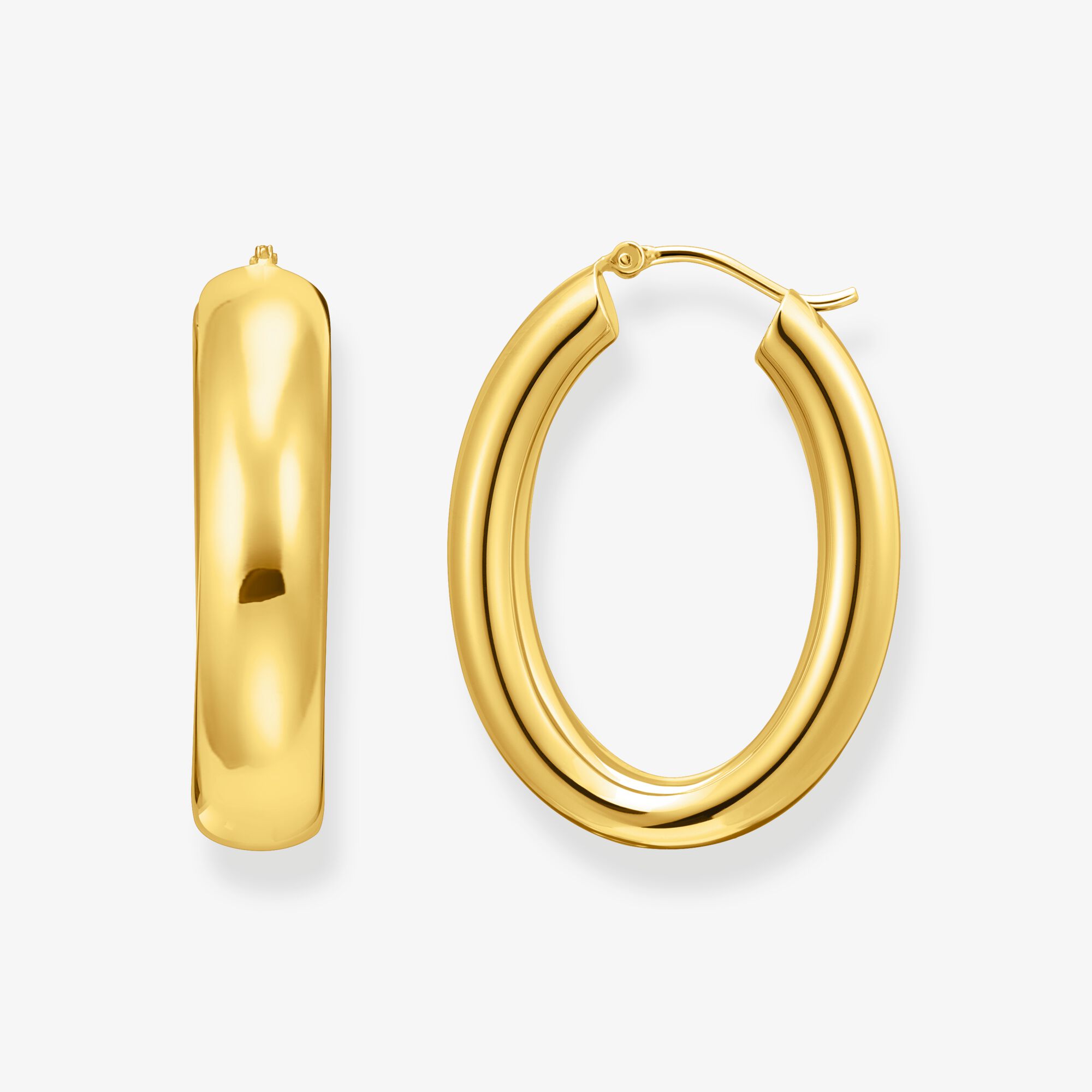 THOMAS SABO Grandes boucles d'oreilles en plaqué or Argent sterling doré or jaune, Taille: one size, pour femme