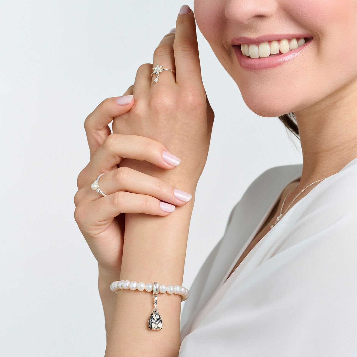 Pulsera con perlas plata | Charm Club | THOMAS SABO