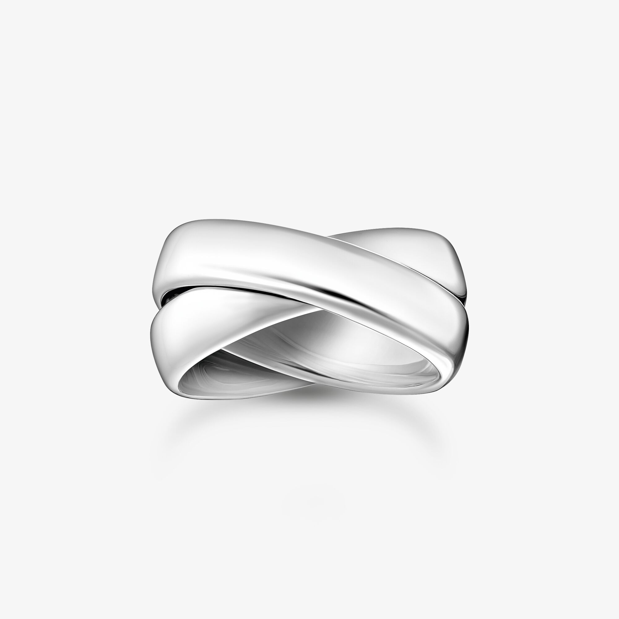 THOMAS SABO Bagues duo large argent, Argent sterling, Taille: 60, Unisex