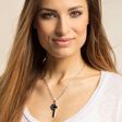 Charm pendant black cross from the Charm Club collection in the THOMAS SABO online store