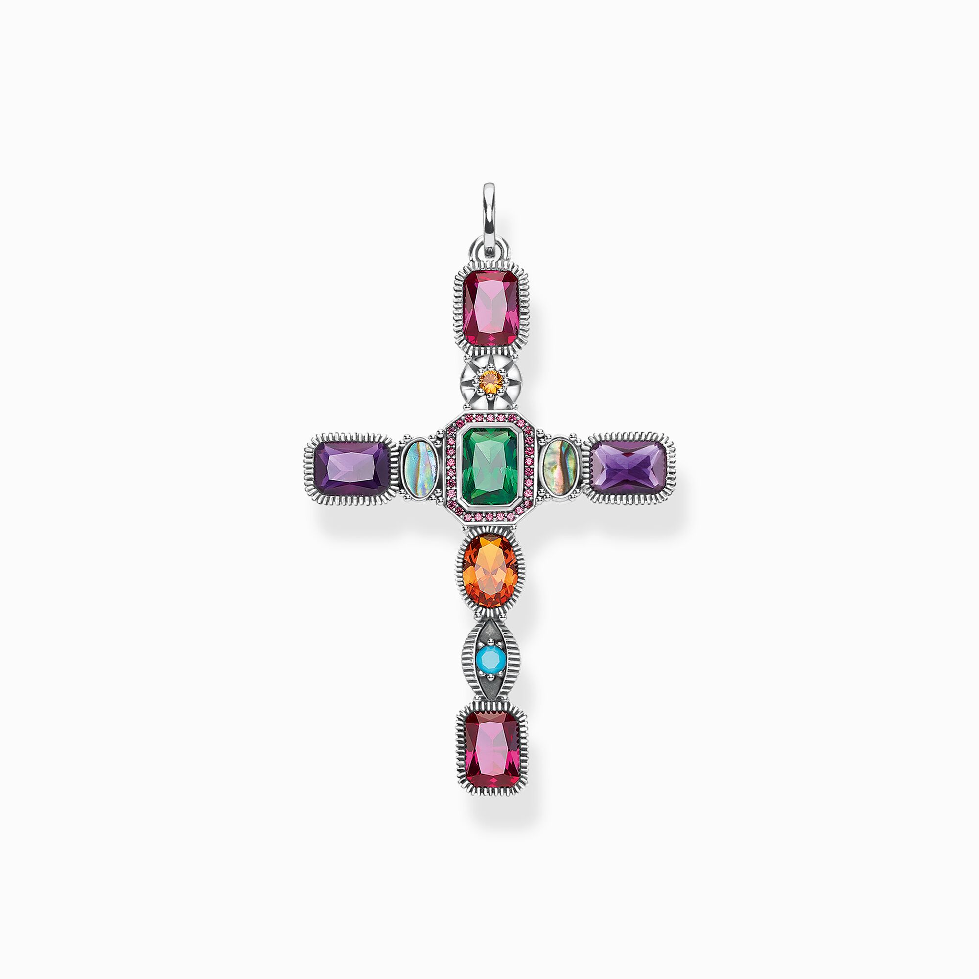 Pendentif croix pierres color&eacute;es de la collection  dans la boutique en ligne de THOMAS SABO