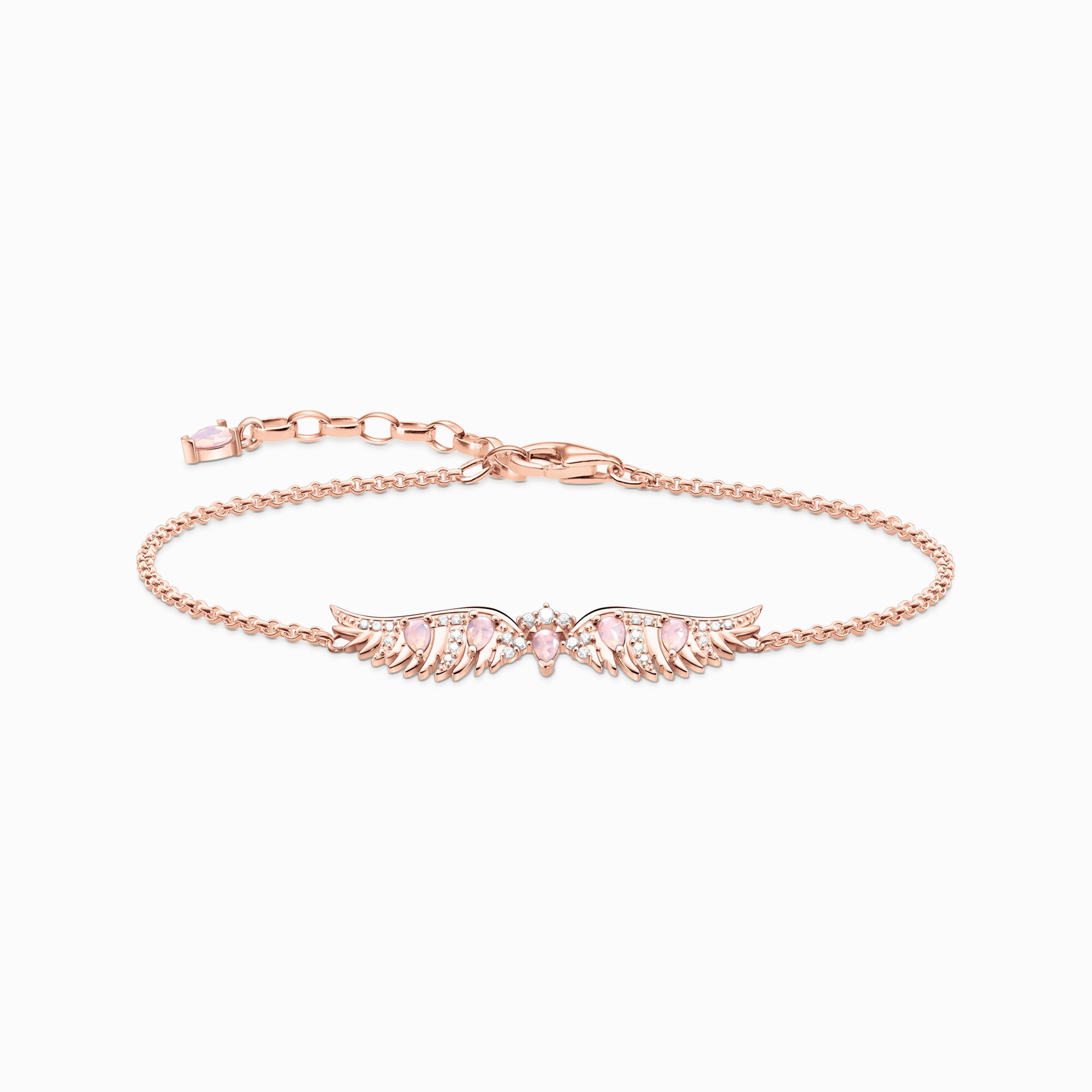 Bracelet phoenix wing with pink stones rose gold from the  collection in the THOMAS SABO online store