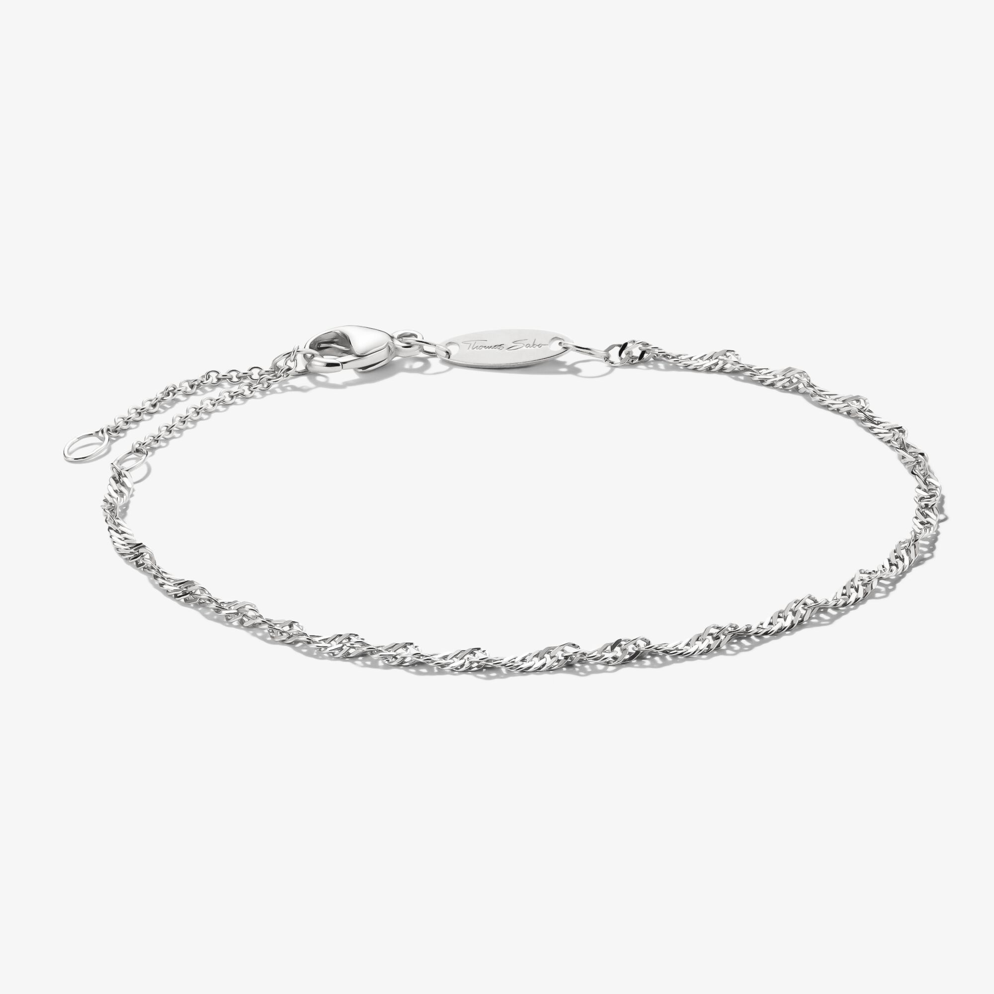 THOMAS SABO Bracelet Charm design Singapour argent Argent sterling, Taille: 19 cm, Unisex