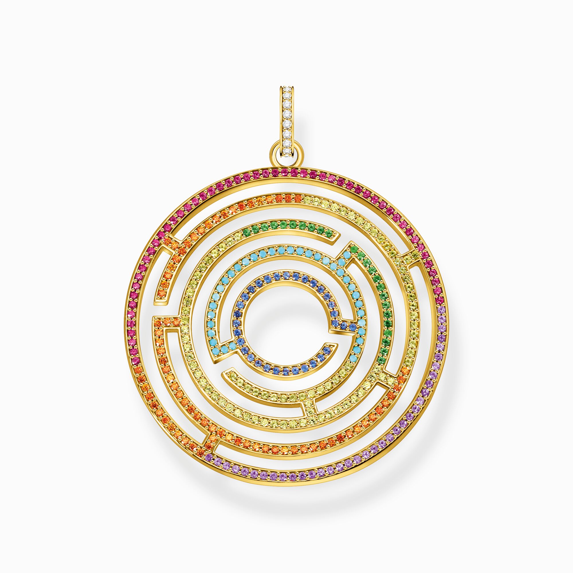 Anh&auml;nger Labyrinth farbige Steine aus der  Kollektion im Online Shop von THOMAS SABO