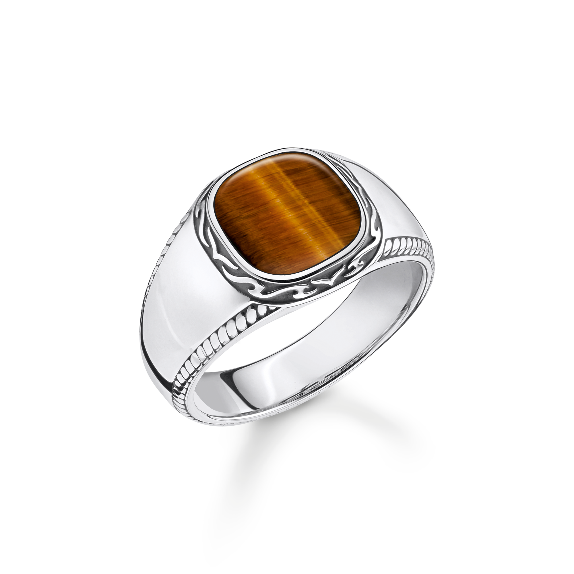 Thomas Sabo Ring Tigerauge braun TR2388-826-2-64