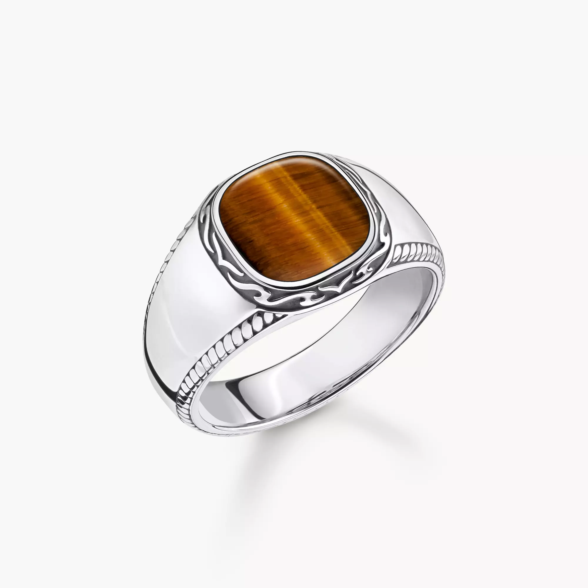 Signet ring, tiger's eye & engravings – THOMAS SABO