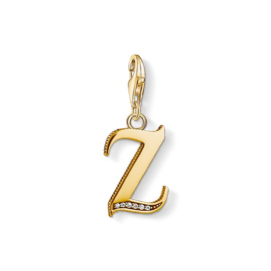 Charm pendant letter Z gold from the Charm Club collection in the THOMAS SABO online store
