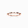Bague perles avec pierres blanches or rose de la collection Charming Collection dans la boutique en ligne de THOMAS SABO