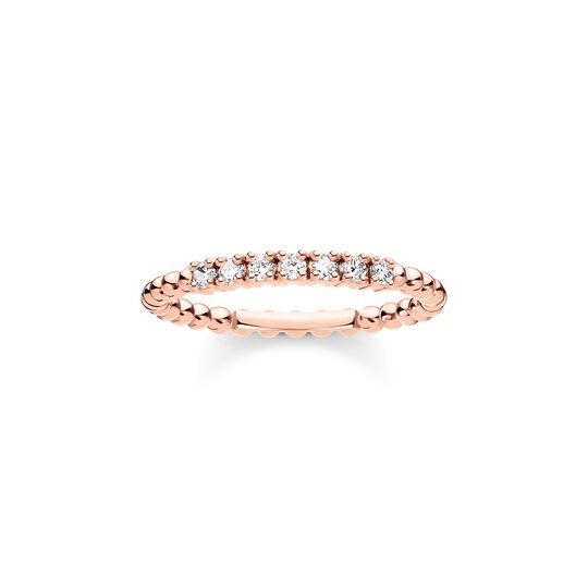 Ring dots with white stones rose gold from the Charming Collection collection in the THOMAS SABO online store