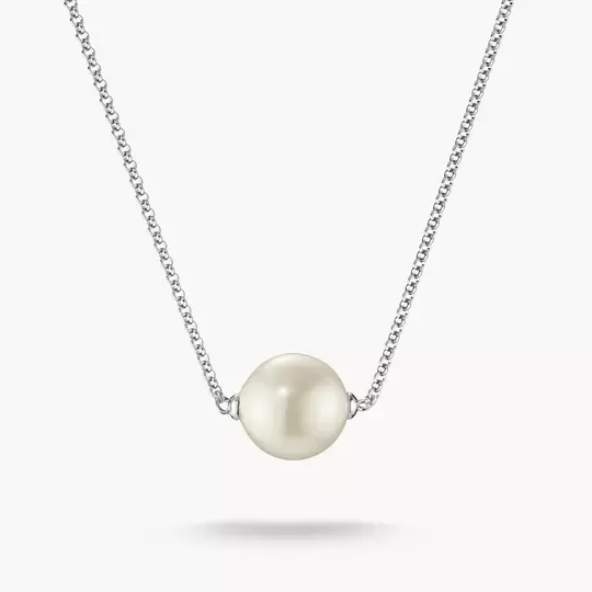Silver Necklace with White Imitation Pearl | THOMAS SABO